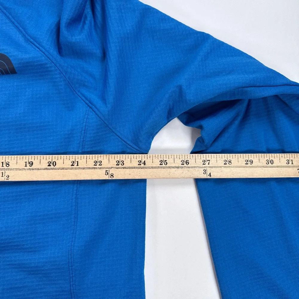 The North Face Borod 1/4 Zip Grid Fleece Pullover Mens XL Hyper Blue Hiking